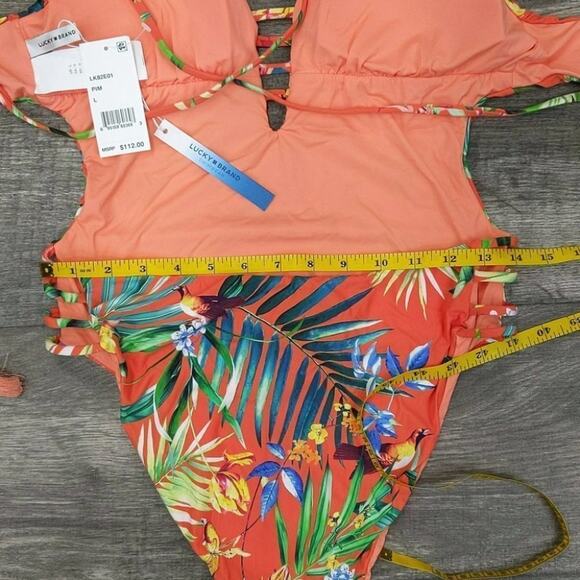 Lucky Brand Strappy One Piece Swimsuit Size L - Picture 5 of 11